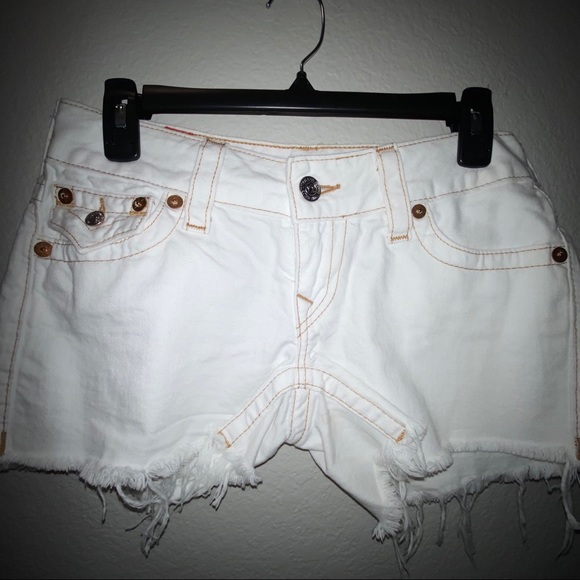 white true religion shorts